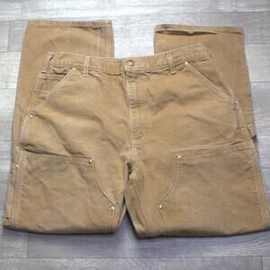 Carhartt Pants 36 x 30 Brown Beige Double Knee Made in USA